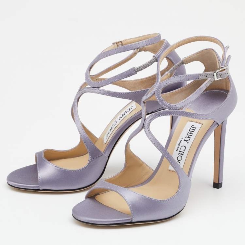 Jimmy Choo Lang Satin Heels in Lilac | Size 36 | NEW
